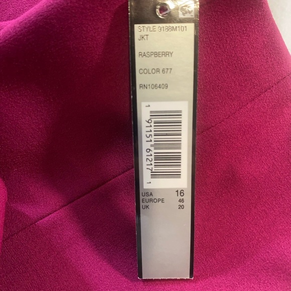 Tahari Pink Blazer Chic Suit Jacket Size 16 (NWT) - Picture 9 of 10